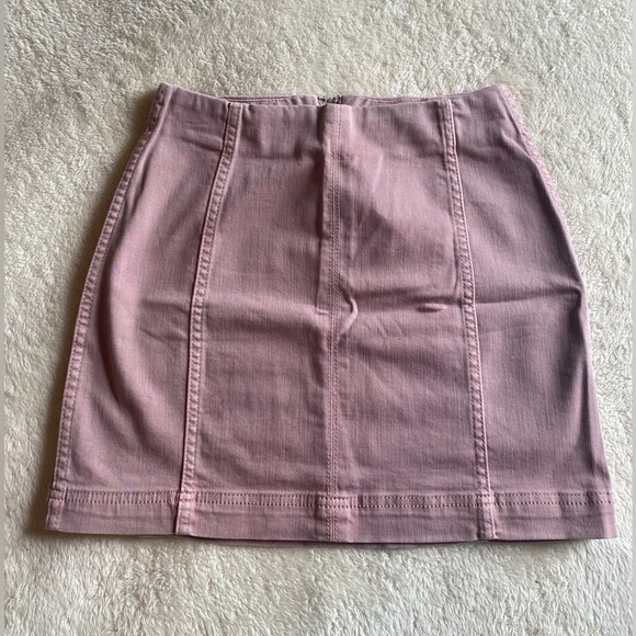 Pink Denim Skirt - Picture 1 of 3